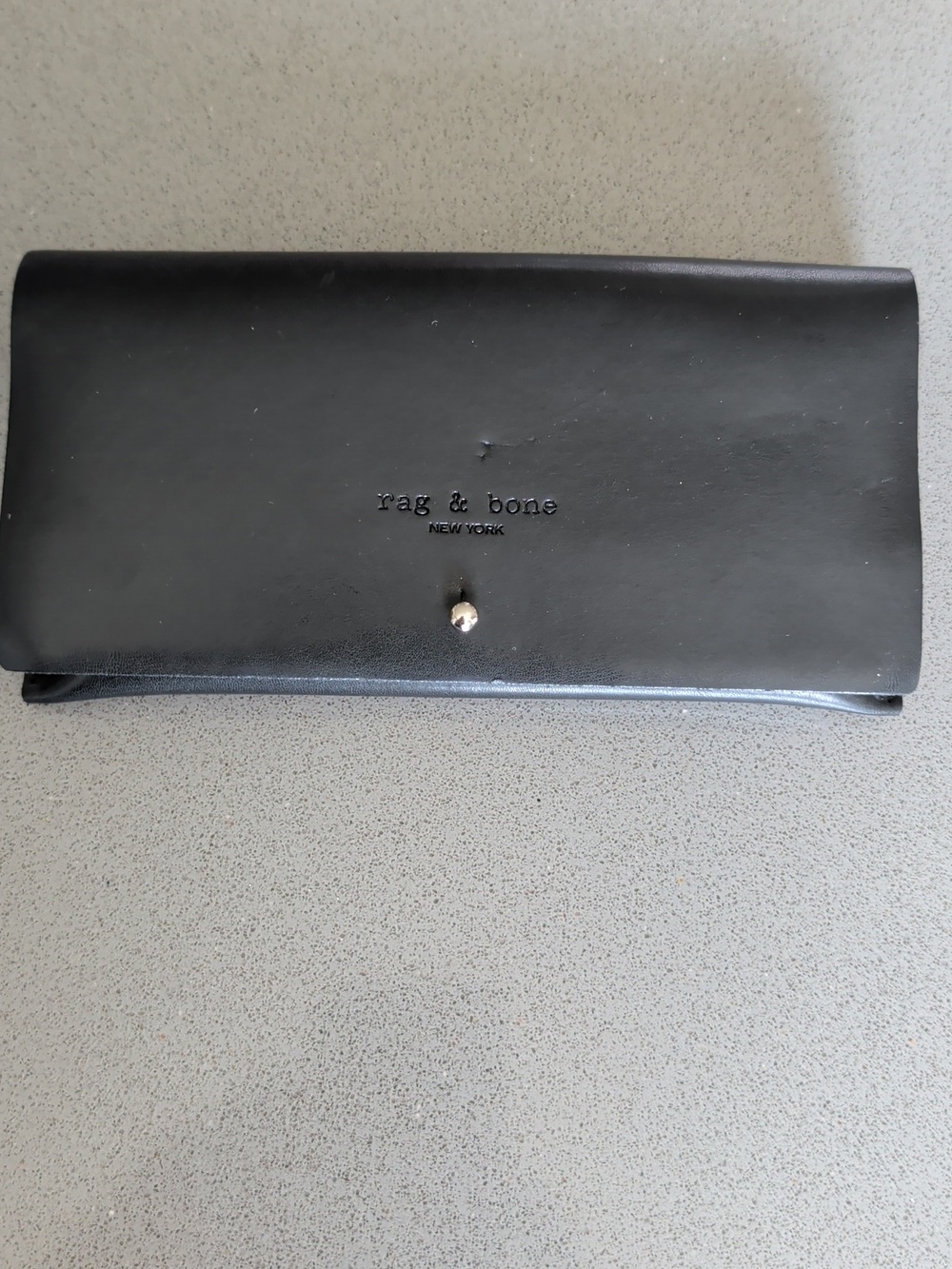 Rag & Bone Black Leather Glasses Case